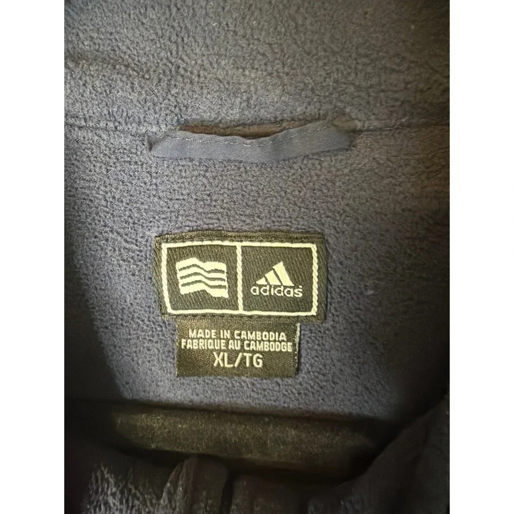 Vintage 2000's Adidas ClimaWarm Mens XL Navy Blue Quarter Zip Fleece Pullover